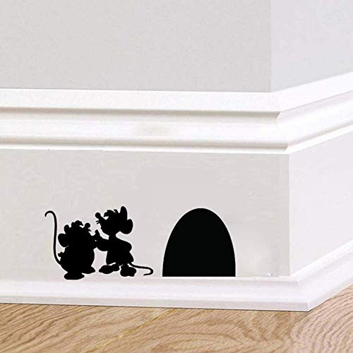 Ewdsqs Mouse Hole Decals - Jaq and Gus Mice Cartoon Cute Mouse Holes Wall Stickers Set of 2 4 inch X 10 inch Ewdsqs Mouse Hole Decals - Jaq and Gus Mice Cartoon Cute Mouse Holes Wall Stickers Set of 2 4 inch X 10 inch