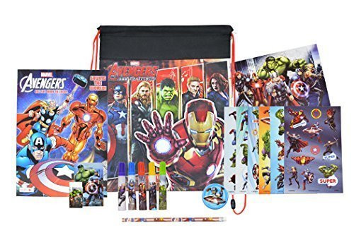 Marvel Avengers School Supplies Bundle Pack, with Stationary Set, Avengers Sling Bag, and More