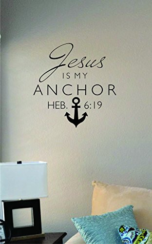 JS Artworks Jesus is My Anchor Hebrews 619 Vinyl Wall Art Decal Sticker