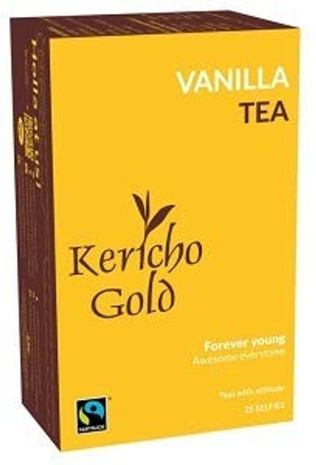 Kericho gold Kenyan Tea  Vanilla Tea 25 Enveloped Tea Bags 1.76oz Kericho gold Kenyan Tea  Vanilla Tea 25 Enveloped Tea Bags 1.76oz