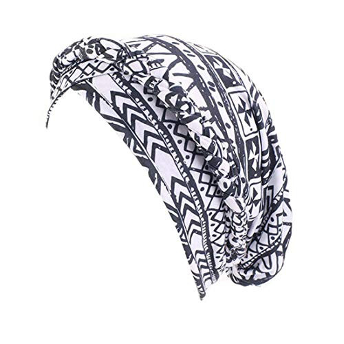 Qianmome Womens African Style Braided Dreadlock Hat Bandanas Headwear Cap Turban Chemo Cap