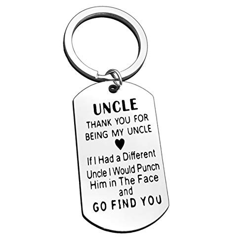 Uncle Keychain Gifts Thank You for Being My Uncle Keychain Father s Day Gifts Birthday Christmas Gifts Uncle Gifts from Niece Nephew