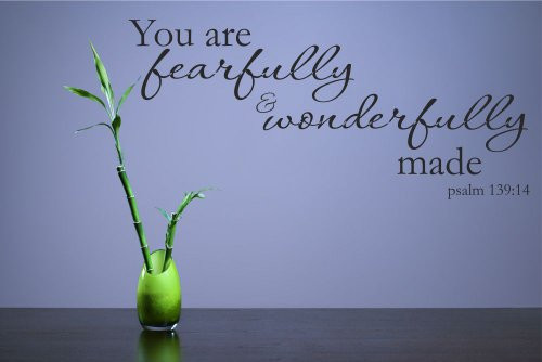 You are Fearfully and Wonderfully Made. Psalm 13914 Vinyl Wall Decals Quotes Sayings Words Art Decor Lettering Vinyl Wall Art Inspirational Uplifting You are Fearfully and Wonderfully Made. Psalm 13914 Vinyl Wall Decals Quotes Sayings Words Art Decor Lettering Vinyl Wall Art Inspirational Uplifting