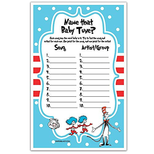 Dr. Seuss Baby Shower Game - Name That Tune
