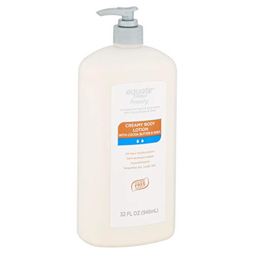 Equate Beauty Creamy Body Lotion with Cocoa Butter  and  Shea 32 fl oz  Pack of 2