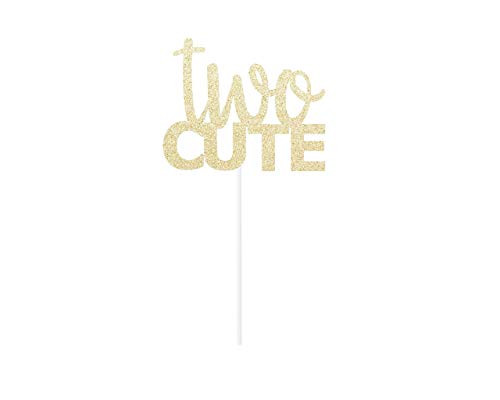 Two Cute Birthday Cake Topper 2nd 2 Sign Centerpiece Girls Party