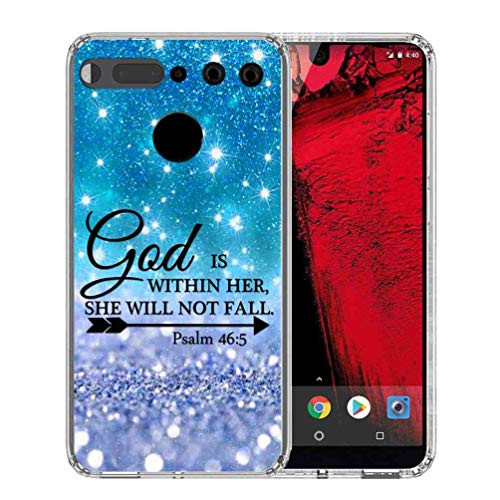 for Essential Phone PH-1 Case SuperbBeast  Psalm 465 God is Within her she Will not Fall  Slim Thin Soft Flexible TPU Silicone Protective Cover