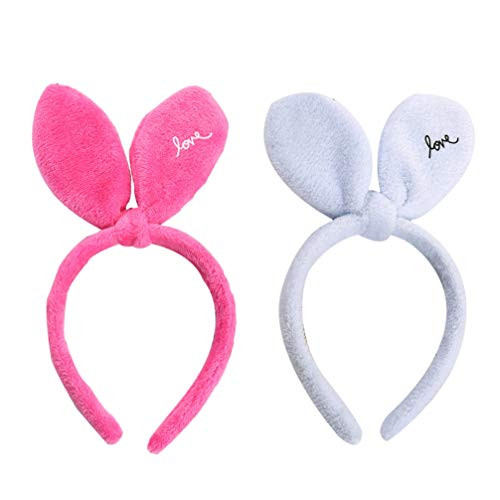 Minkissy 2PCS Rabbit Ear Plush Hair Hoops Bunny Headband Rabbit Ears Costume Headband Party Favor for Costume Accessory Mackup Rosy Blue Minkissy 2PCS Rabbit Ear Plush Hair Hoops Bunny Headband Rabbit Ears Costume Headband Party Favor for Costume Accessory Mackup Rosy Blue