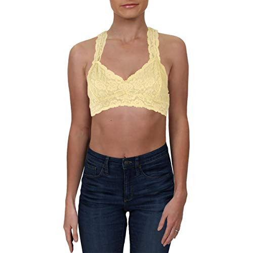 Free People Galloon Racerback Bralette Yellow - Large