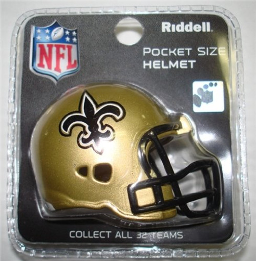 Riddell New Orleans Saints POCKET PRO Mini Football Helmet Riddell New Orleans Saints POCKET PRO Mini Football Helmet