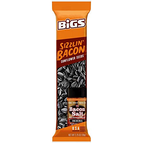 BIGS Sunflower Seeds Salt Sizzlin Bacon 2.75 Ounce Pack of 12 BIGS Sunflower Seeds Salt Sizzlin Bacon 2.75 Ounce Pack of 12