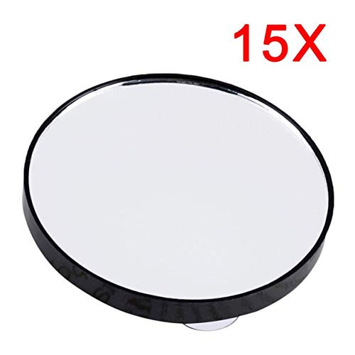 Detectorcatty Vanity Makeup Mirror 5X 10X 15X Magnifying Mirror with Two Suction Cups Cosmetics Tools Mini Round Mirror Bathroom Mirror