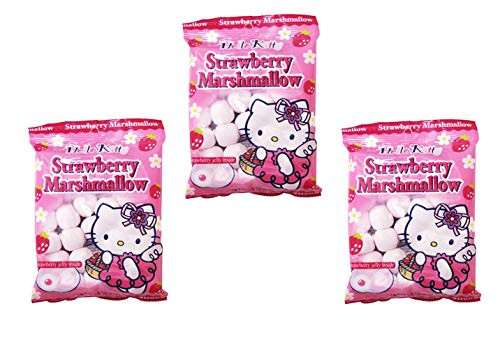 Hello Kitty Strawberry Marshmallow 90g 3 Pack