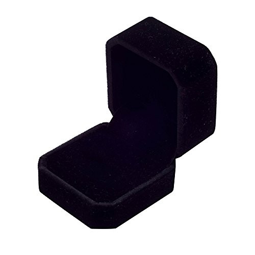 FIN86 Fashion Solid Jewelry Box Velvet Engagement Wedding Earring Ring Pendant Jewelry Display Box Gift Black FIN86 Fashion Solid Jewelry Box Velvet Engagement Wedding Earring Ring Pendant Jewelry Display Box Gift Black