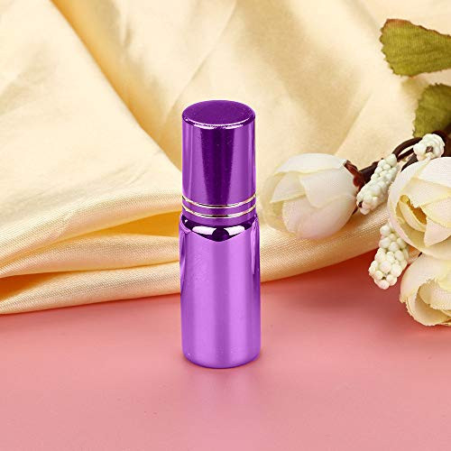 CapsA 5ml Mini Empty Glass Bottle Essential Oil Refillable Perfume Atomizer Perfume Roller Ball Refillable Bottles