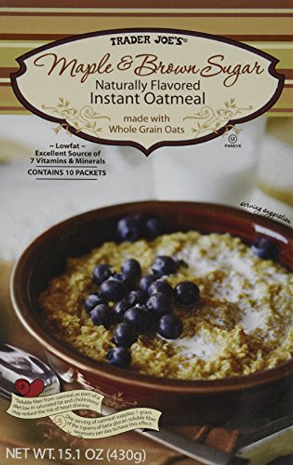 Trader Joes Maple and Brown Sugar Naturally Flavored Instant Oatmeal Trader Joes Maple and Brown Sugar Naturally Flavored Instant Oatmeal