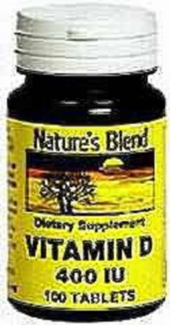 Natures Blend Vitamin D3 400 IU Chewable Vanilla Flavor 100 Tablets