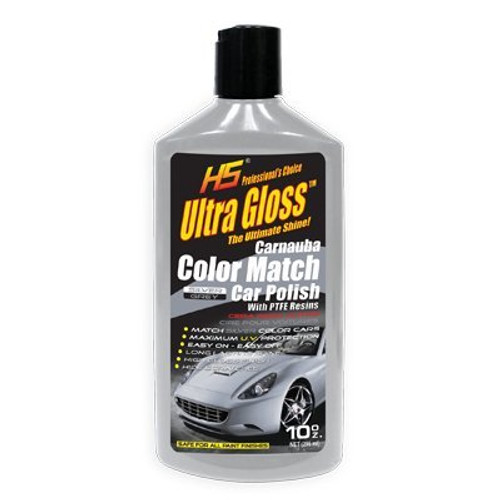 HS UltraGloss Carnauba Color Match Car Polish with PTFE results. The Professional Choice. 10 oz  1 PACK SILVER