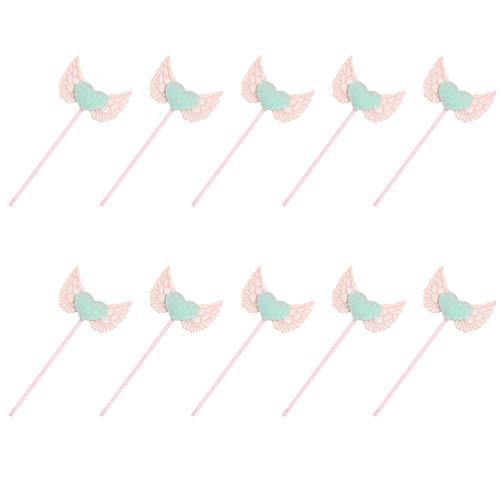 jojofuny 10Pcs Wings Cupcake Toppers Angel Wing Glitter Cake Topper Picks for Wedding Birthday Party Favors DIY Dessert Decoration  Random Color jojofuny 10Pcs Wings Cupcake Toppers Angel Wing Glitter Cake Topper Picks for Wedding Birthday Party Favors DIY Dessert Decoration  Random Color