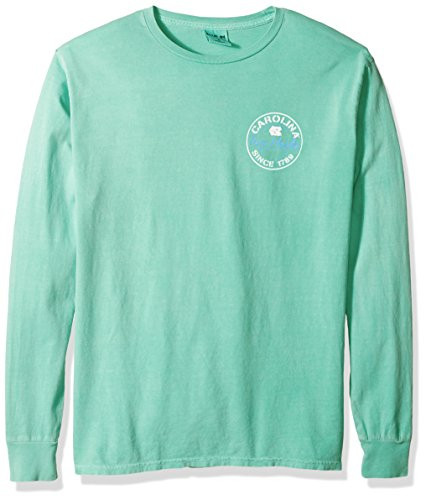 NCAA North Carolina Tar Heels Adult NCAA Dyed Ringspun Fashion Color Longsleeve Tee,Medium,Seafoam