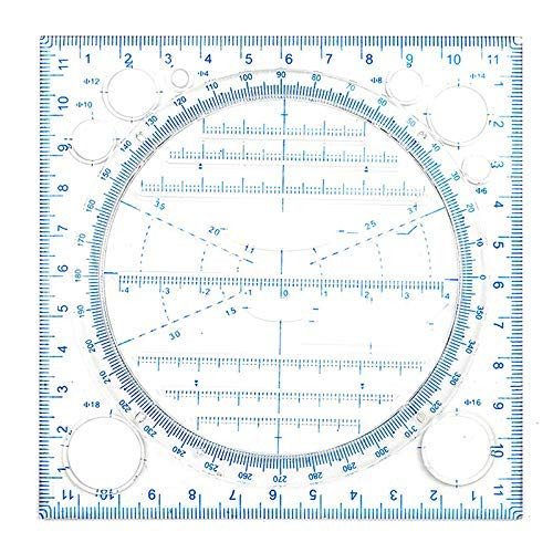 Multifunctional Drawing Ruler Ramsden Angle and Circle Maker Drawing Geometric Drawing Template Measuring Ruler Multipurpose Draw Tool for student and office Drawing Ruler tool