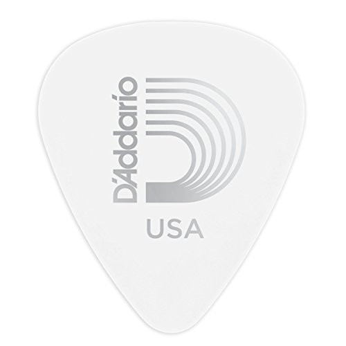 DAddario White-Color Celluloid Guitar Picks 25 pack Heavy