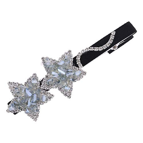 WENWING Elegant Side Bangs Duckbill Hair Clip Glitter Rhinestone Star Delicate Hairpin Imitation Crystal Jewelry Barrettes Gift for Women Girls Headwear Styling Tools Hair Accessories