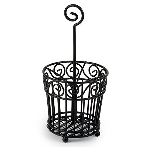 Spectrum Diversified Scroll Hair and Beauty Accessory Caddy/Holder, Black