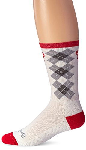 SockGuy Crew 8in Check Sticks Lacrosse Socks  Check Sticks White - L XL
