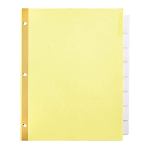 Office Depot Insertable Dividers With Big Tabs Buff Clear Tabs 8-Tab Pack Of 4 Sets 14777