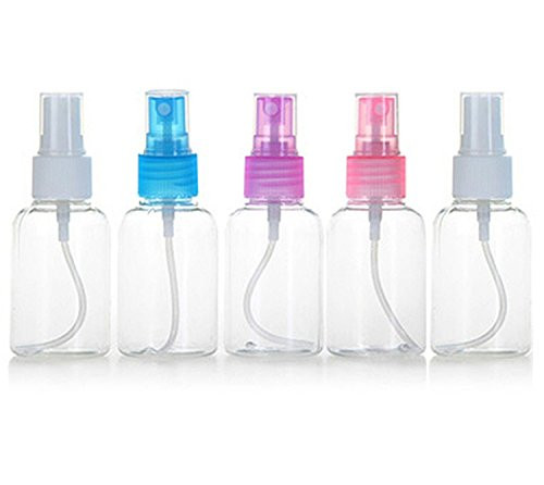 5pcs 50ML Empty Plastic Spray Bottle Perfume Transparent Mini Atomizer