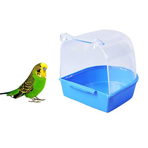 Bird Bath for CageParrot Bath Tub Shower Box Bird Cage Accessory Supplies for Little Bird Canary Budgerigar Parrots Crested Myna Cockatiel Lovebird