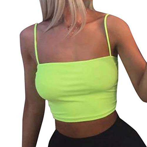 Women Halter Tank Tops Lace Crochet V Neck Strappy Loose Camisole Vests Shirt Green