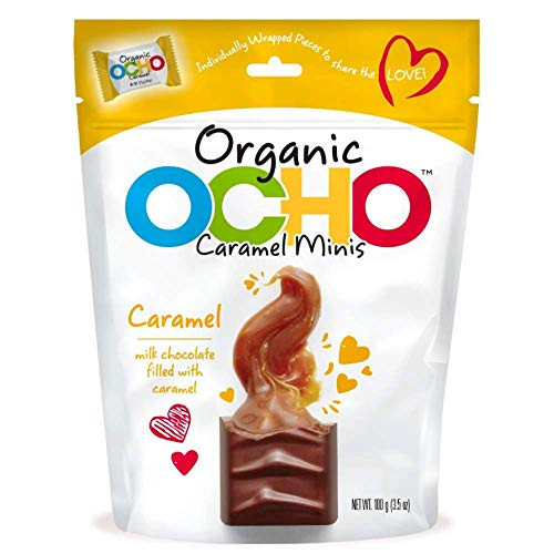 OCHO Candy The Organic Bar Minis Pouch 3.52 oz  Caramel