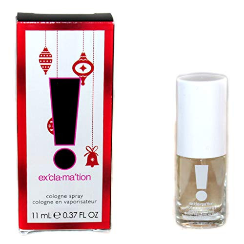 Coty  1  Bottle Exclamation Cologne Spray Fragrance for Women - Mini Travel Size Spray Bottle - Holiday Edition Box - 0.37 fl oz
