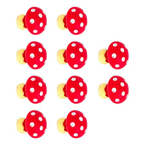 ABOOFAN 10Pcs Mini Mushrooms Fairy Garden Resin Mushroom Miniature Figurines Model Micro Landscape for DIY Dollhouse Plant Pots Bonsai Craft Decor Red ABOOFAN 10Pcs Mini Mushrooms Fairy Garden Resin Mushroom Miniature Figurines Model Micro Landscape for DIY Dollhouse Plant Pots Bonsai Craft Decor Red