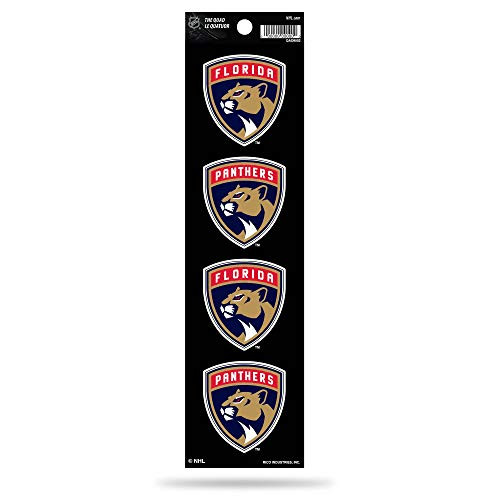 NHL Rico Industries Die Cut 4-Piece The Quad Sticker Sheet Florida Panthers 3 x 11.5-inches NHL Rico Industries Die Cut 4-Piece The Quad Sticker Sheet Florida Panthers 3 x 11.5-inches