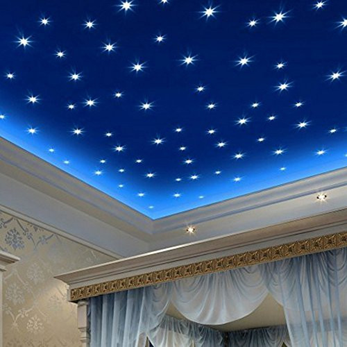 Wall Sticker Decal 76Pcs Luminous Stars Glow in The Dark Ceiling Wall Stickers Decals for Kids Room Wall Sticker Decal 76Pcs Luminous Stars Glow in The Dark Ceiling Wall Stickers Decals for Kids Room