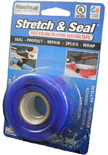 Polyken 1113517 Stretch and Seal Self Fusing Silicone Sealing Tape, 1-Inch x 10-Feet, Blue