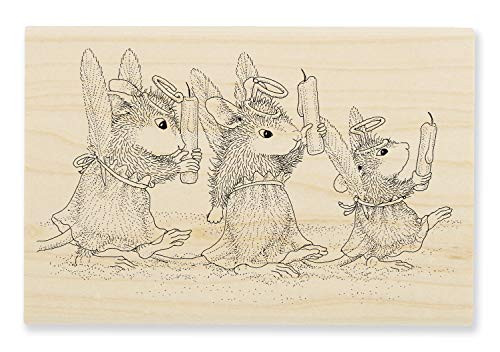 Stampendous House Mouse Angel Procession Rubber Stamp