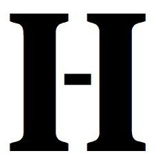 8x10 Large Letter Stencil from 4 Ply Mat Board-Stardos Font-Letter H