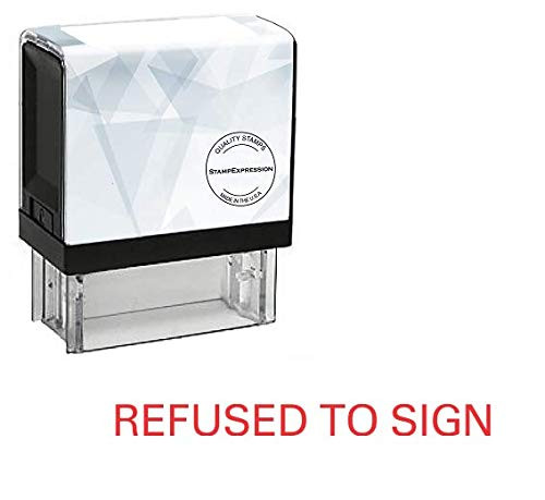 StampExpression - Refused to Sign Office Self Inking Rubber Stamp - Red Ink  A-5601