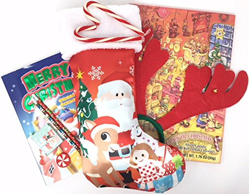 Santa Christmas Stocking Stuffer Bundle Gift Set 8 Pieces