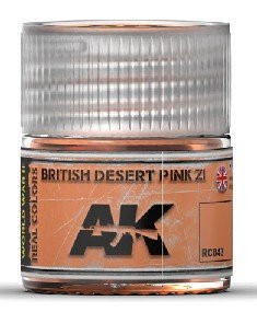 Real Colors British Desert Pink Z1 Acrylic Lacquer Paint 10ml Bottle