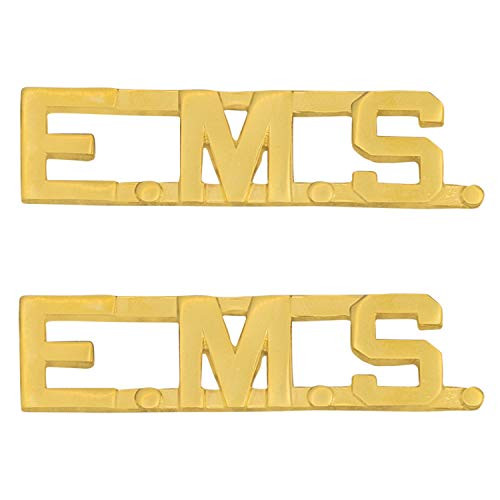 Smith  and  Warren 1 2 inch E.M.S Collar Insignia Gold Finish