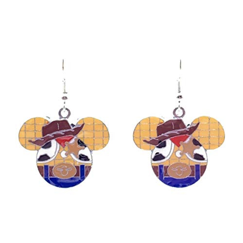 Disney Inspired Toy Story Woody Mickey Head Earrings