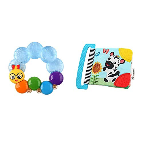 Teether Value Combo Set Curious Explorers Teether Book  and  Teether-Pillar Chillable Teether Rattle