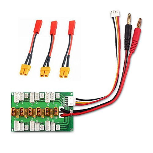 Hobbypower XT30 Parallel Charge Charging Board for 1S 2S 3S LiPo Battery with JST JST-PH 2.0 Connector