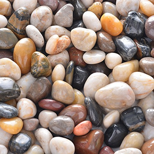 River Rock Stones - Natural Decorative Polished Mixed Pebbles Gravel Small Decorative Polished Gravel?for Plant Aquariums Landscaping Pondsterrariums Vase Fillers?DIY ?Home Decor etc. ?2.7lb River Rock Stones - Natural Decorative Polished Mixed Pebbles Gravel Small Decorative Polished Gravel?for Plant Aquariums Landscaping Pondsterrariums Vase Fillers?DIY ?Home Decor etc. ?2.7lb