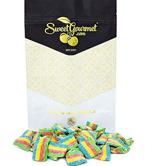 SweetGourmet Sour Rainbow Belts   Mini Licorice Candy   1 Pound